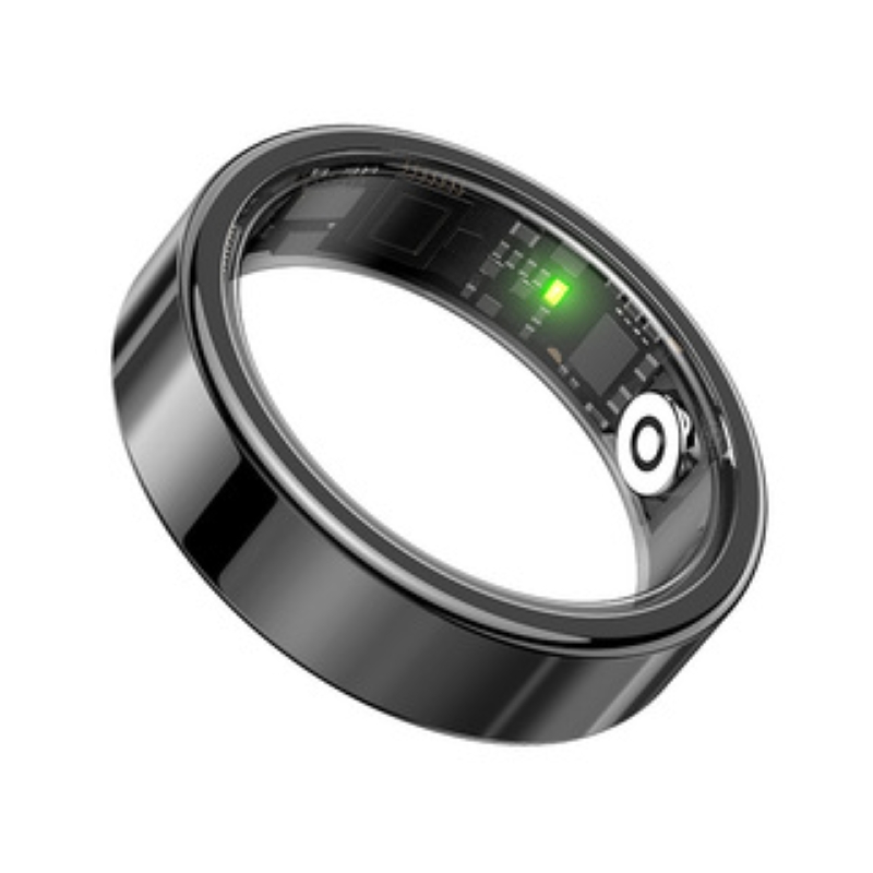 Slim Narrow Edge Smart Health Ring AI Steel Sleep Tracker Waterproof IP68 IOS Android APP Control Alarm Clock Photo Taking