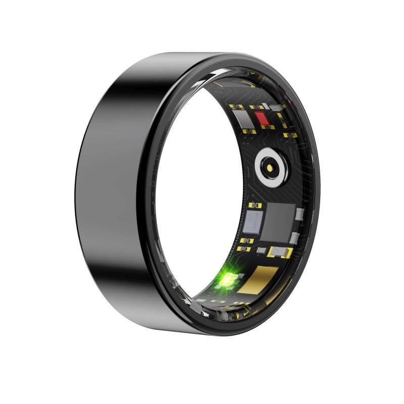 AI 2026 IP68 Waterproof Smart Health Ring App Control Sleep Monitoring Fitness Tracker Stainless Steel Men Long Battery Life