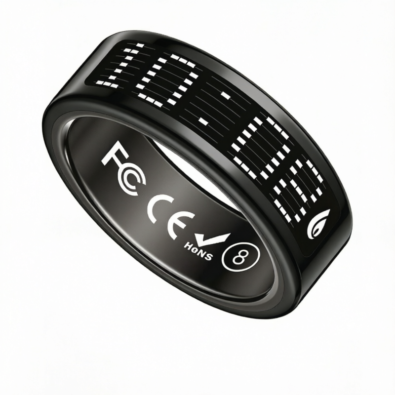 Women's Health Smart Muslim Worship Counting Zikr Ring Heart Rate Fitness Tracking Wireless Charging IP68 Waterproof App Control