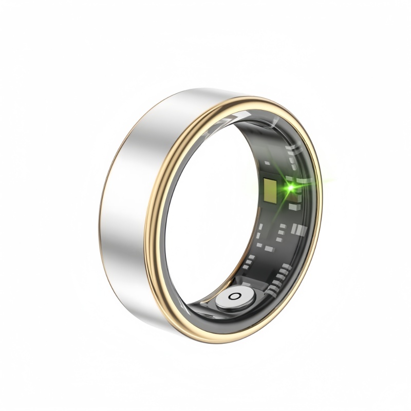 Aluminum Alloy Ultra-Light Smart Ring 2.5g Heart Rate SpO2 Monitor Blood Oxygen Sleep Monitor 5ATM Waterproof for Men Women Fitness Tracking