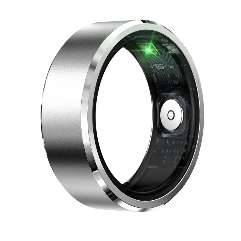 Unisex Aluminum Alloy Smart Health Ring HRV Gesture Photo AI Sport Modes Synchronous IP68 Fitness Sleep Tracker Remote Control