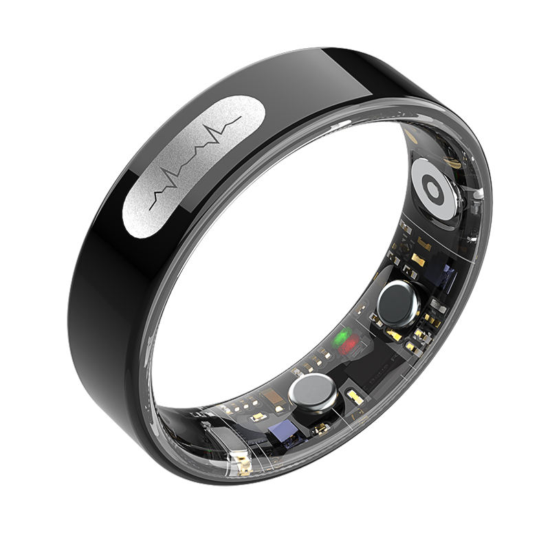 ECG High Quality OEM/ODM HRV Health Smart Ring AI Multi-Sport Fitness Sleep Heart Rate Tracker 5ATM Waterproof Steel App Control Men Women Family Care