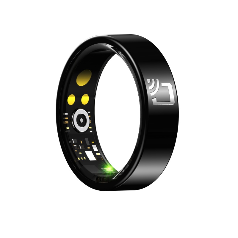 NFC Enabled Smart Health Ring Ceramic Case IP68 Waterproof HRV Fitness Sleep Heart Rate Tracker Remote Control App Control AI