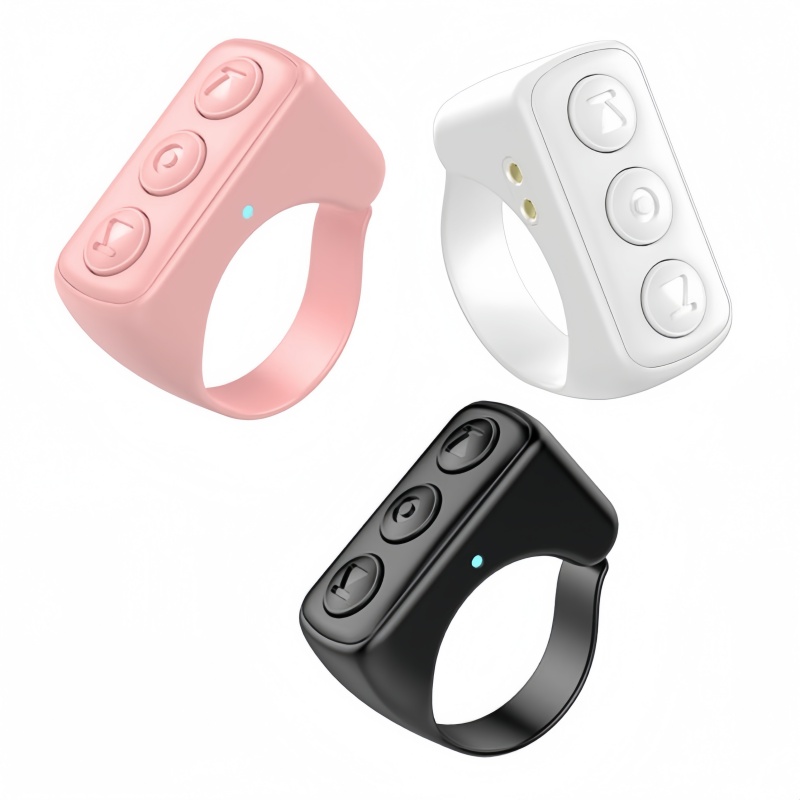 Bluetooth Wireless Finger Smart Ring Mobile Phone Tablet PC Remote Tiktok Scrolling Camera Shooting Page Turning Rechargeable Waterproof