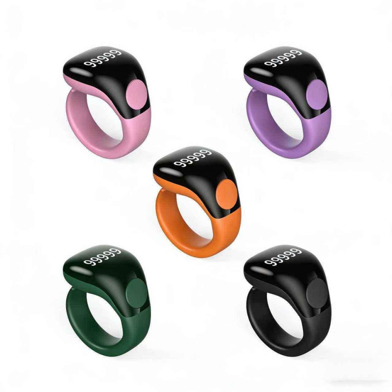 Smart Digital Counter Ring - OLED Display, Bluetooth App Sync & Waterproof (Multiple Colors)