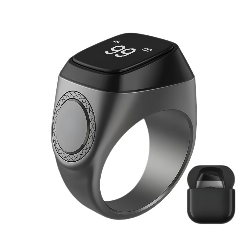 Zikr Lite Muslim Tasbih Counter Smart Ring Smart Zikr Ring Tasbeeh Counter App Waterproof IP68 WiFi Remote Control Alarm Clock Touch Screen Android IOS Counter Ring