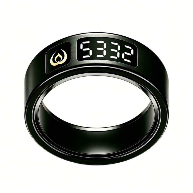 Smart Digital Counter Ring - OLED Touchscreen Prayer & Fitness Tracker with Vibration Alert, Waterproof Rechargeable Tally Ring for Muslims, Sports & Daily Counting
