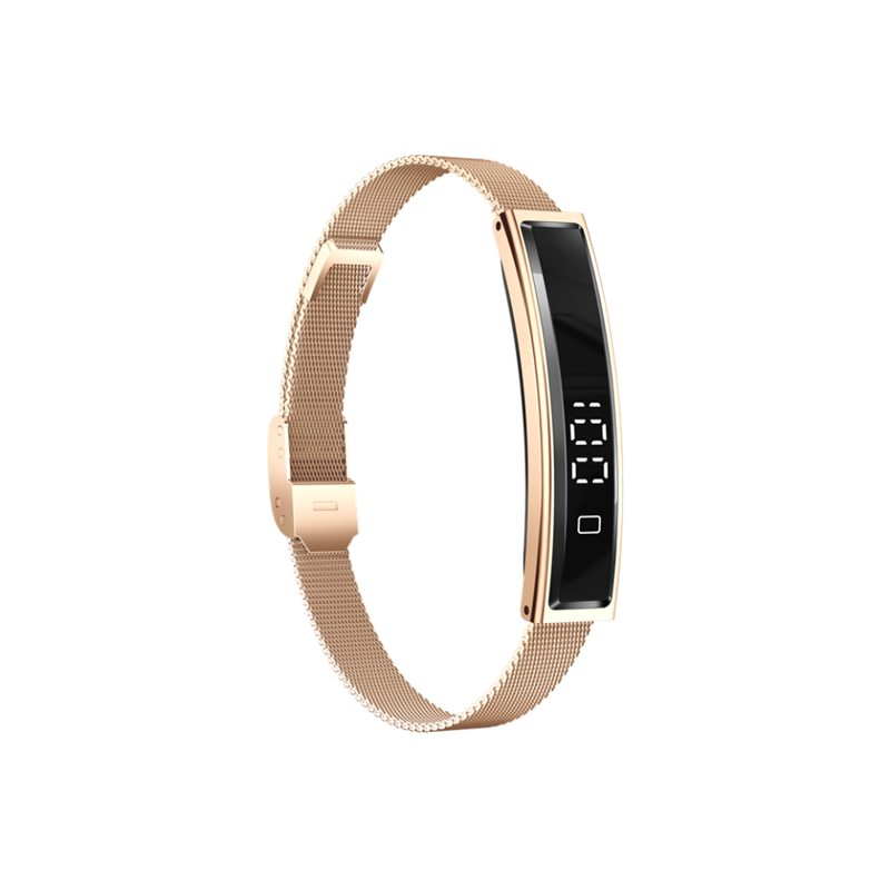 Smart Bracelet Watch – Stainless Steel IPX8 Fitness Health Tracker with Heart Rate & Sleep Monitor